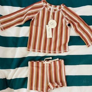 Rylee + Cru two-piece retro swimsuit - new with tags, 18-24mo